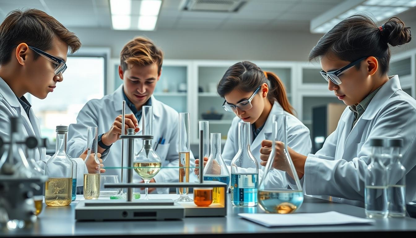 Student developing practical and academic skills