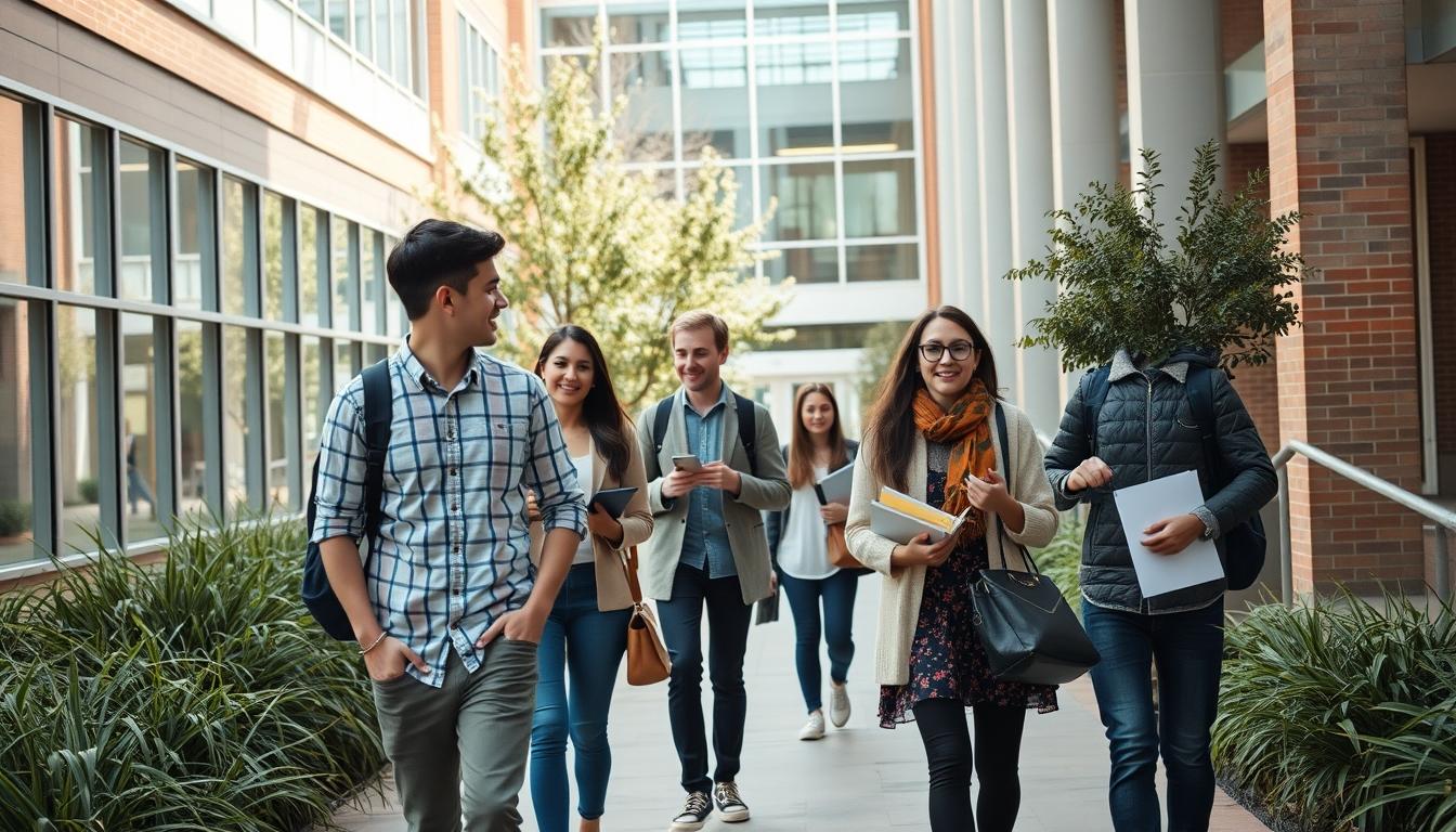 Student using learning strategies while studying